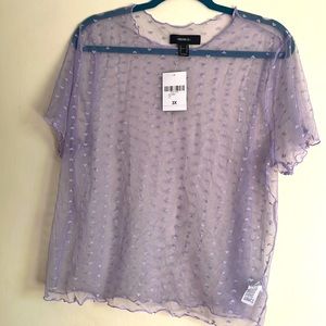 Sheer mesh shirt